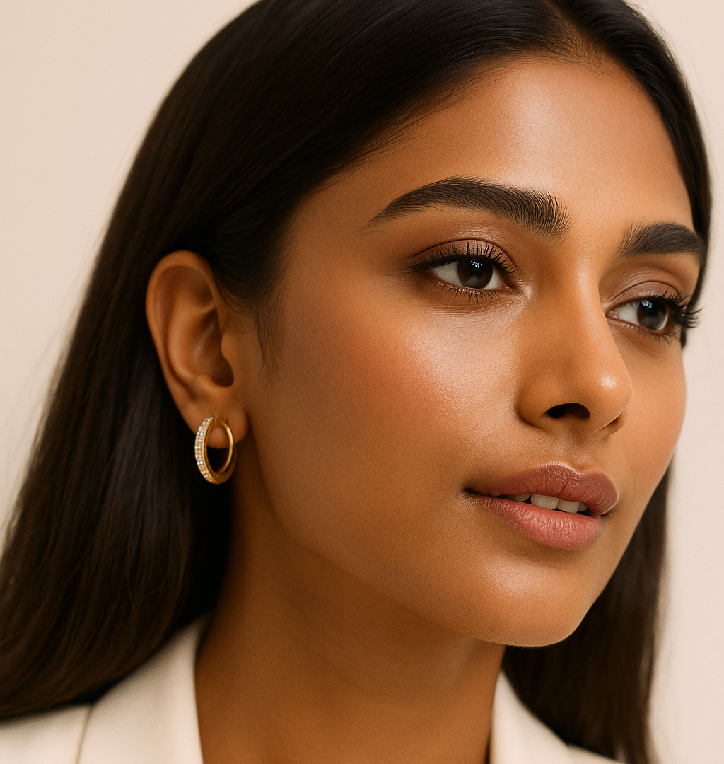 Diamond Spiral Earrings Anti Tarnish