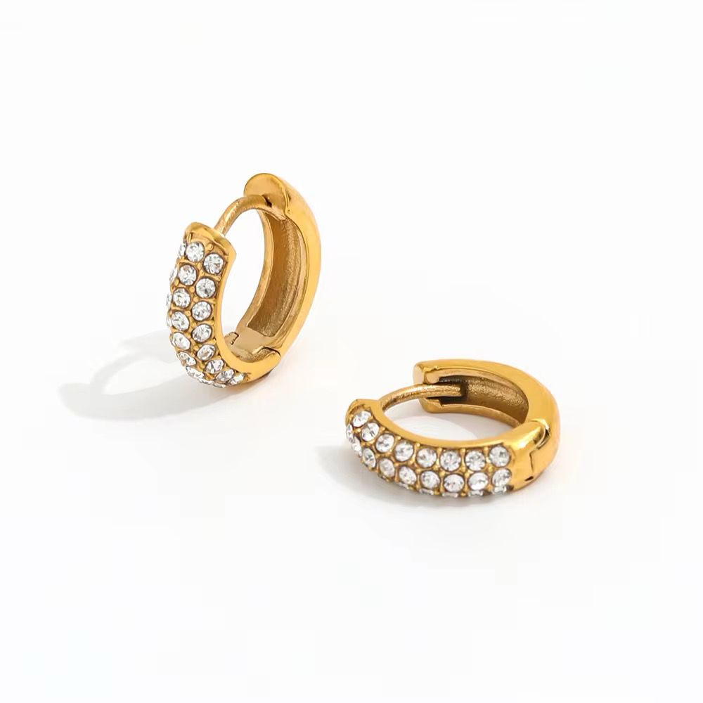 Luxury 18K gold-coated earrings with hypoallergenic and skin-safe properties